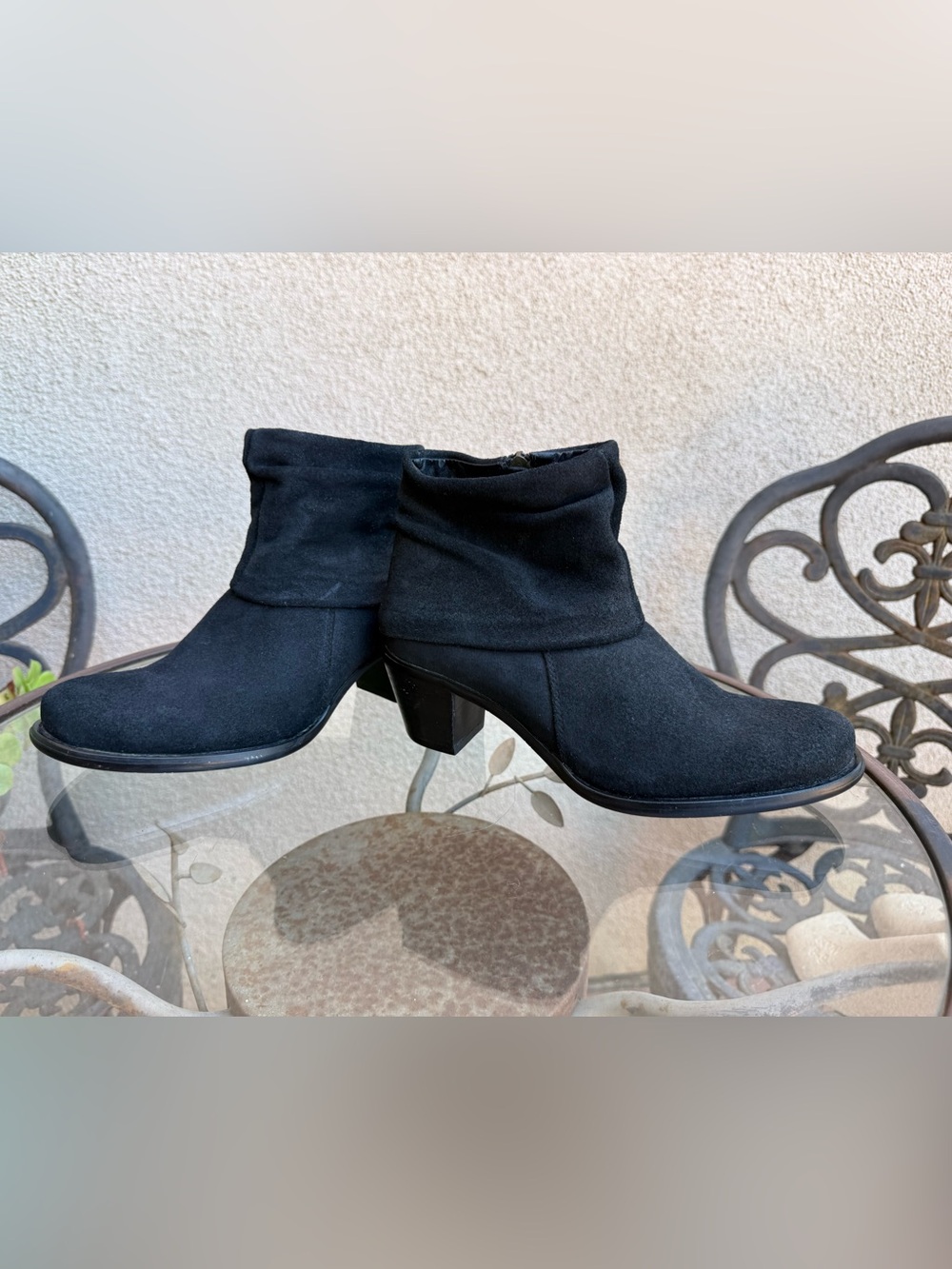 Cordani Black Suede Ankle Booties
